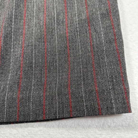 BCBG Max Azria Pencil Skirt Women's Size 12 Gray Vertical Stripe New - Picture 6 of 10